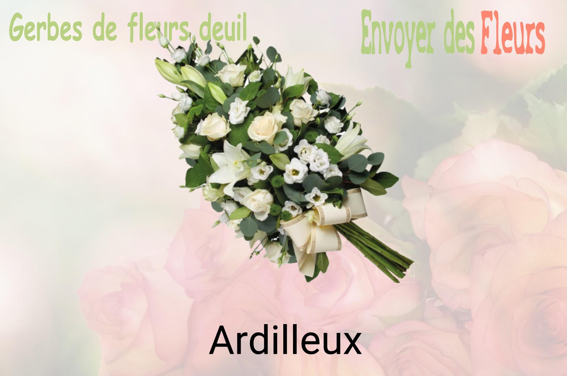 Gerbe de fleurs de deuil livrée à Ardilleux